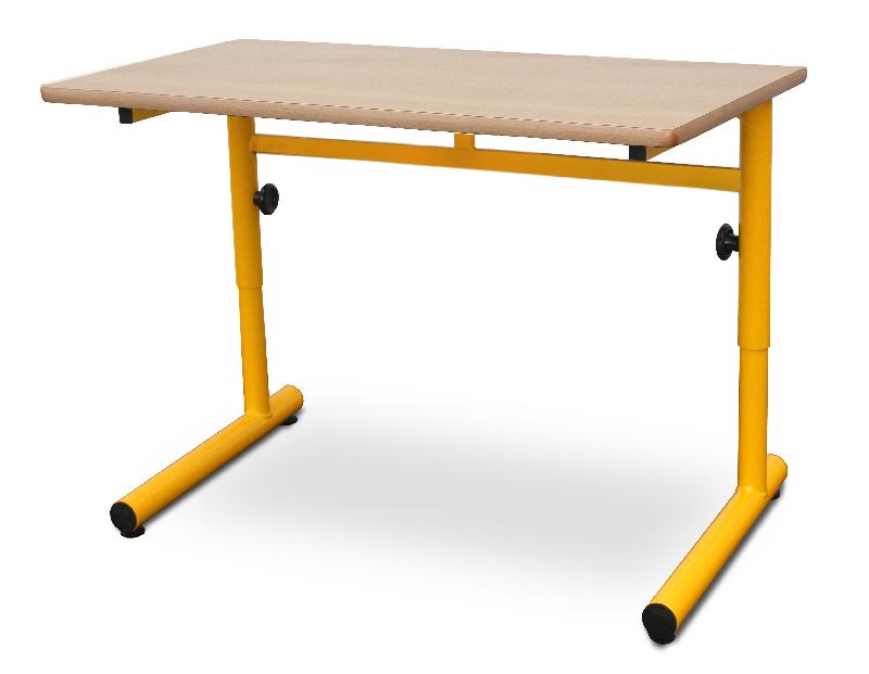 Table scolaire Laura biplace réglable - Taille 4,5,6 - Structure acier Ø 45 mm - Garantie 10 ans_0
