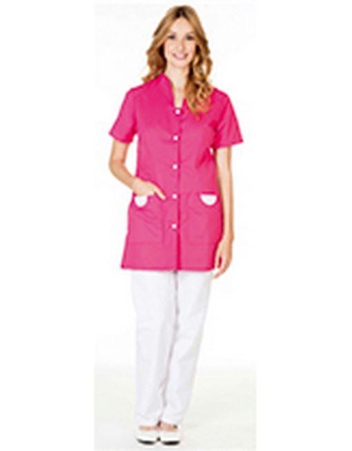 Tunique femme Louison fushia - Acti Protection - encolure fantaisie et 2 poches basses_0