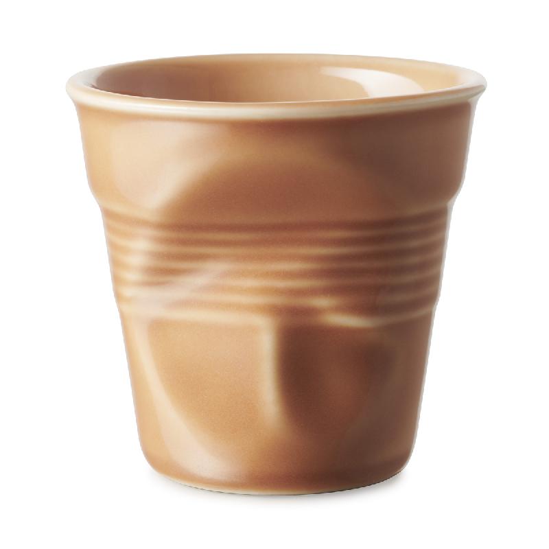 GOBELET À EXPRESSO TERRE DE SIENNE PORCELAINE 8 CL FROISSE REVOL (1 PIÈCES)