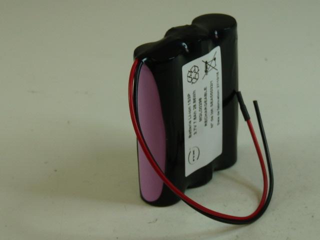Batterie industrielle Li-Ion 3x 18650 1S3P ST1 - 3.6V 7800mAh avec fils - Marque NX_0