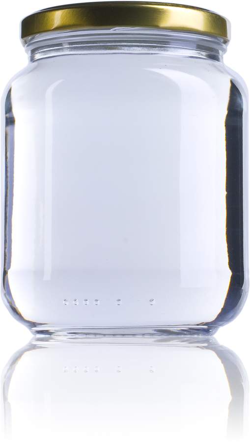 Bocal en verre cylindrique 720ml - Twist Off TO 82 - Verre blanc_0