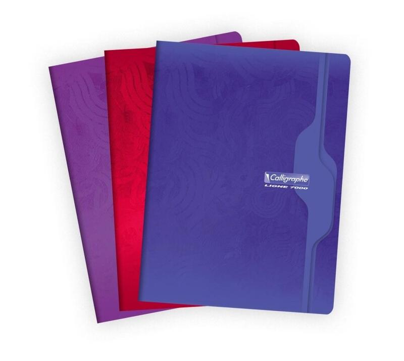 Calligraphe Lot de 10 Cahier Ligne 7000 24x32, 140p./70 feuilles 70 g/m² piquées, Séyès - 3210330074962_0