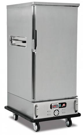 Chariot chauffant 6 niveaux GN 2/1 - Acier inox - Thermostat digital - 1700W_0