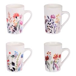Coffret 4 mugs Flor 35 cl -  Décoré  Porcelaine Table Passion 12.5x cm - multicolore porcelaine 3106232312564_0