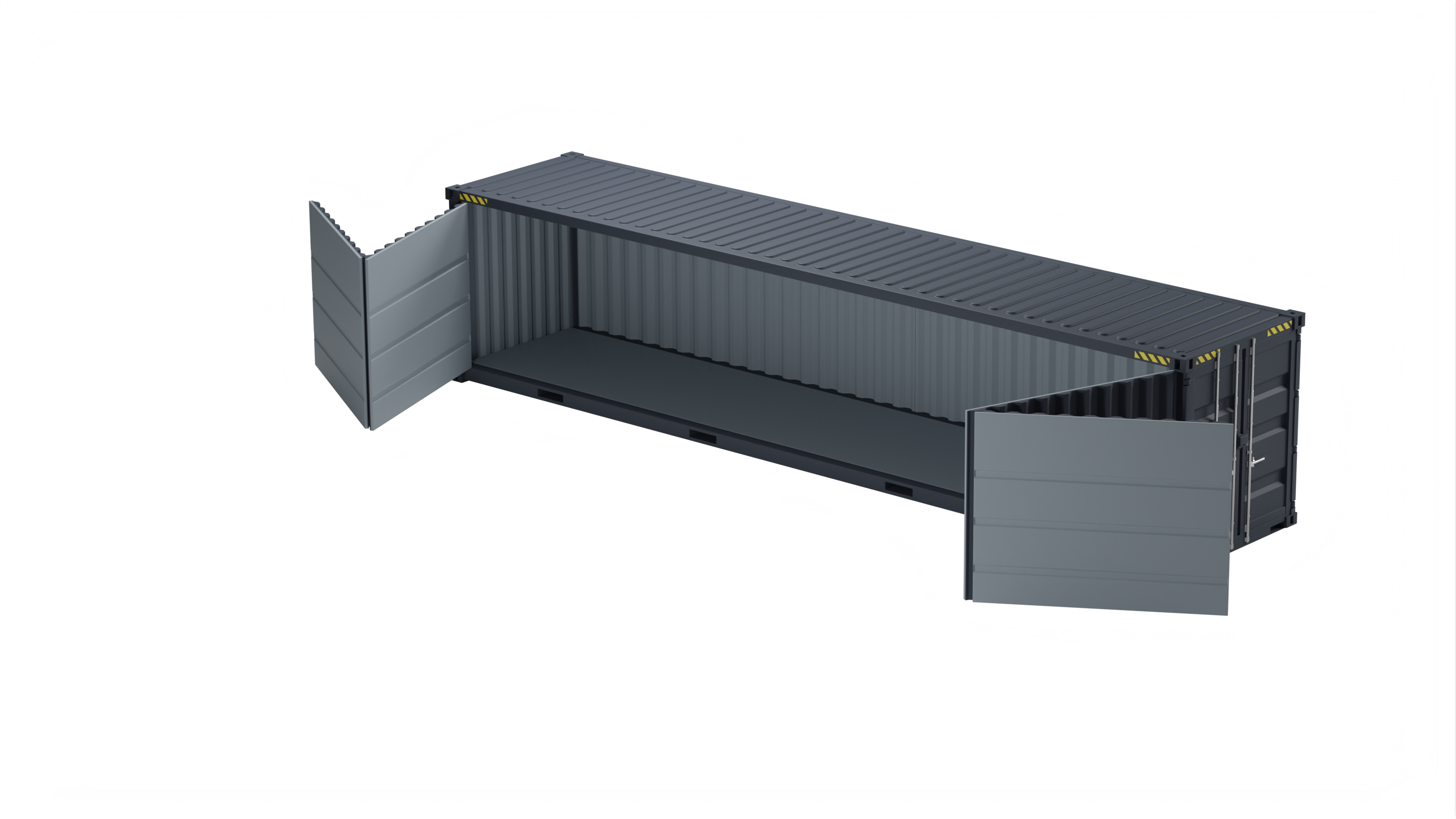 Container maritime 40 pieds openside disponible neuf et d'occasion pour stockage flexible, adaptable et économique- eurobox_0