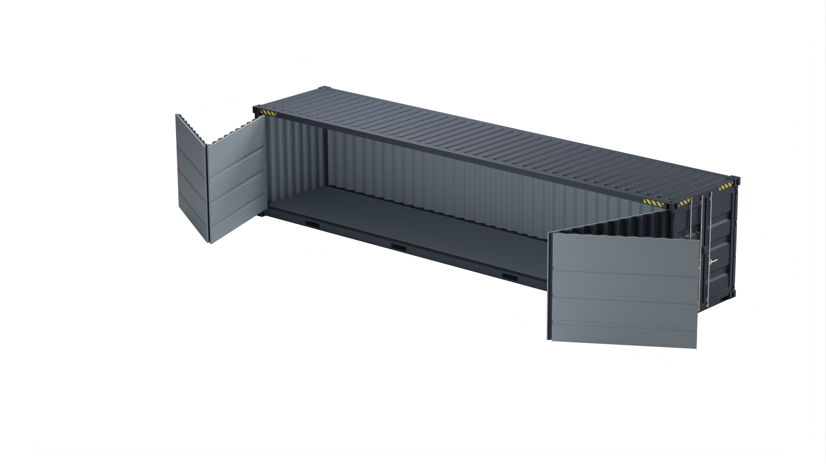Container maritime 40 pieds openside - neuf et d'occasion pour stockage flexible, adaptable et économique - Eurobox_0