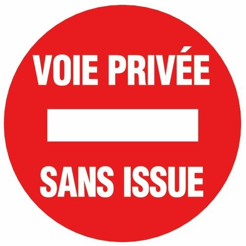 DISQUE D'INTERDICTION ROUGE - DIAMÈTRE 300 MM - VOIE PRIVÉE NOVAP