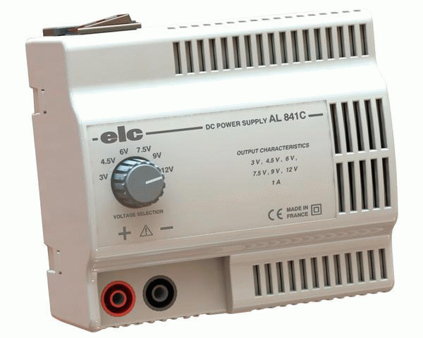 ALIMENTATION SIMPLE DC LINÉAIRE ET STABILISÉE 12 W, 3-12V, 1A - ELCAL841C