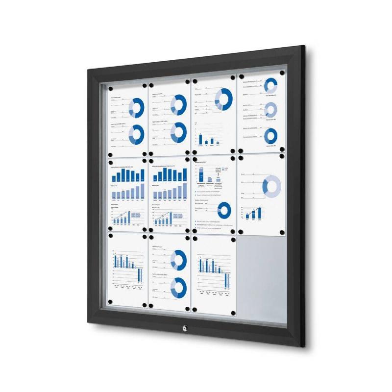 Exposiciónate Vitrine Extérieure Verrouillable 12 x A4 Noir SCT12xA4PHC9005 - noir aluminium SCT12xA4C9005_0