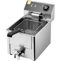 Friteuse électrique 6 litres MATFER 121166 - Mono 3000 W - robinet de vidange - inox 121166_0