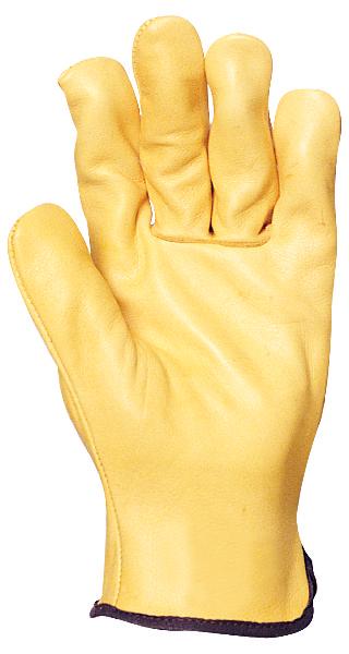 GANT CUIR FLEUR DE VACHETTE JAUNE T.11 VRAC