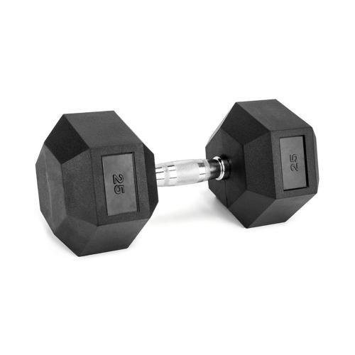 HALTÈRE MUSCULATION HEXAGONAL EN CAOUTCHOUC DE 1 À 50KG