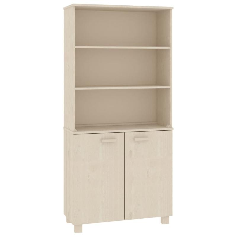 Helloshop26 - Buffet bahut commode armoire meuble de rangement organisateur cuisine salle de séjour salon bois massif de pin miel 02_0032148 - Bois m_0