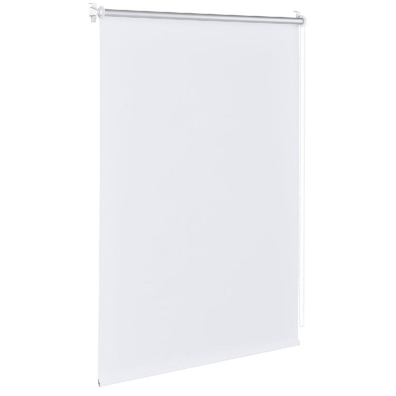 Helloshop26 - Store enrouleur sans perçage réglage en continue bande de tissu polyester 45 x 150 cm blanc 03_0006072 - blanc polyester 3000712499786_0
