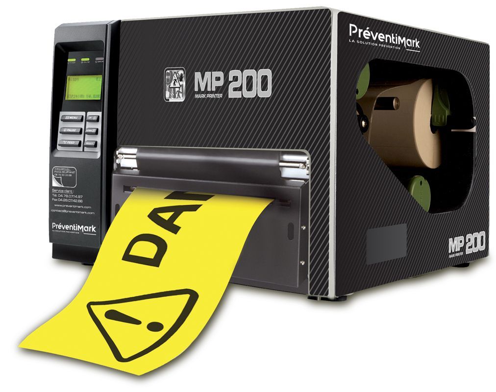 Imprimante signalétique d'étiquettes adhésives à transfert thermique allant jusqu'à 220 mm de largeur - MP200_0