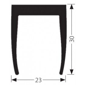 Joint pour chambre froide JCR014N - Coloris noir, vendu au mètre_0