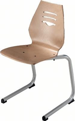 CHAISE JAVA APPUI SUR TABLE PIEDS LUGE ACIER COQUE HÊTRE - MANUTAN COLLECTIVITÉS