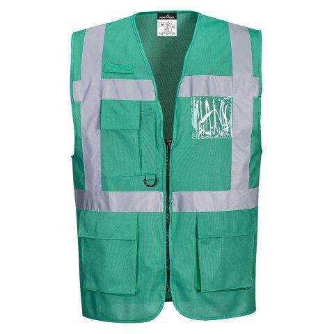 LOT DE 3 - PORTWEST F476 IONA GILET EXECUTIVE VERT BOUTEILLE - TAILLE L