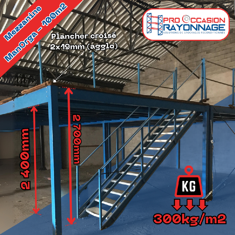 Mezzanine - 100m² - 300kg/m² - ManOrga_0