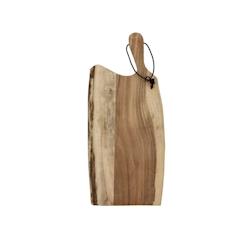 Novastyl - Planche A Decouper Wood En Bois D'acacia 50x20cm Avec Laniere En Cuir - 3256391016503_0