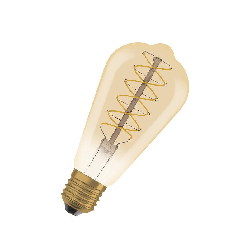 OSRAM LED VINTAGE 1906 EDISON, DORÉ, E27, 7 W, 2.200 K, INTENSITÉ VARIABLE.