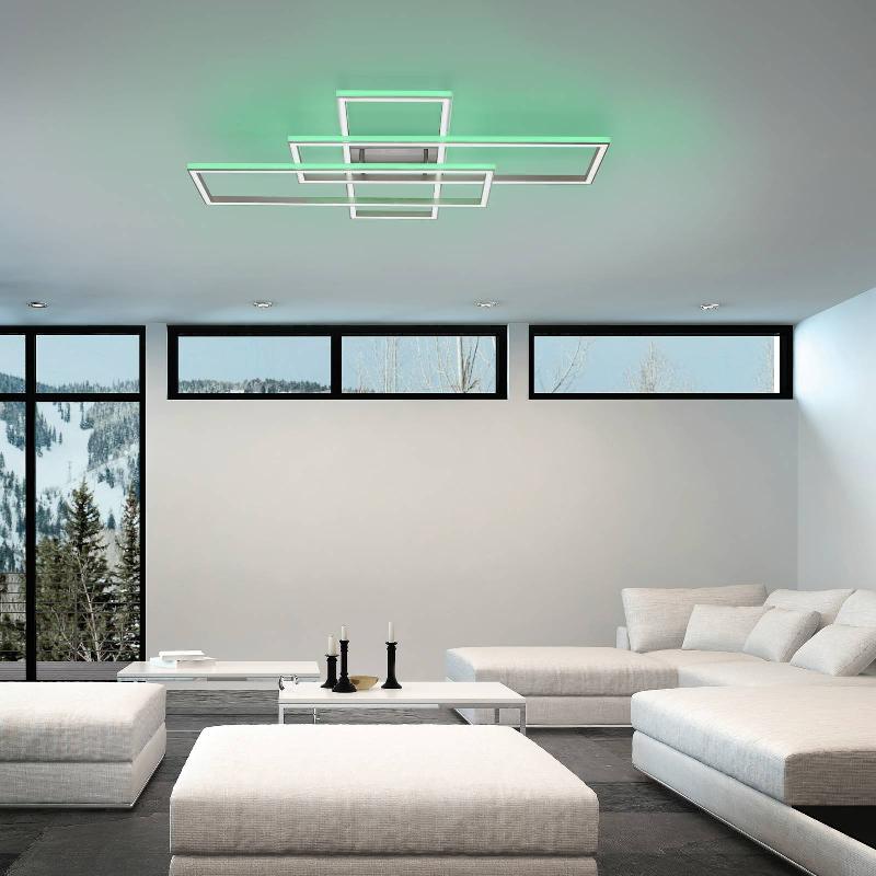 PAUL NEUHAUS HELIX PLAFONNIER LED 3 CADRES 116 CM