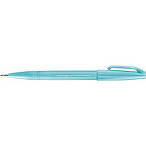 ARTS STYLO FEUTRE BRUSH SIGN PEN SES 15, BLEU PASTEL - LOT DE 8