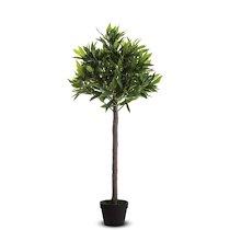 PLANTE ARTIFICIELLE OLIVIER FEUILLAGE EN POLYÉTHYLÈNE VERT, POT STANDARD, HAUTEUR 125 CM
