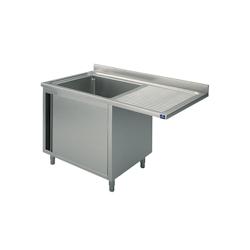 Plonge Sur Armoire Avec Porte Battante, Place Pour Lave-Vaisselle, 1 Bac à Gauche, 1200X600 mm - Mastro - 7864908223342_0