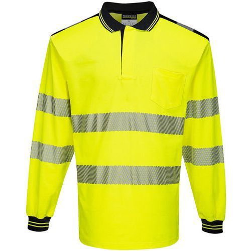 POLO HAUTE VISIBILITÉ PW3 T184 NOIR/JAUNE XL - PORTWEST