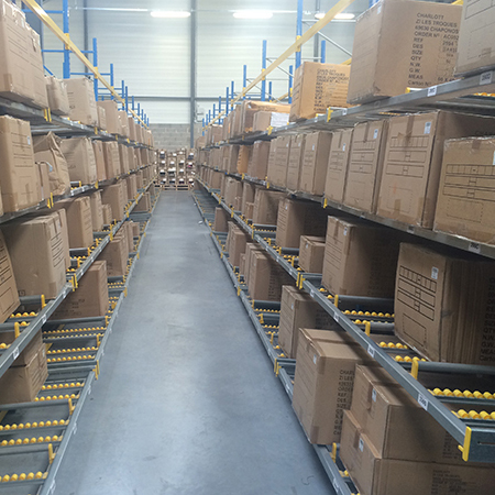 Rayonnage dynamique  pour bacs et cartons conçu pour  zones de préparation de commandes et/ou de production_0