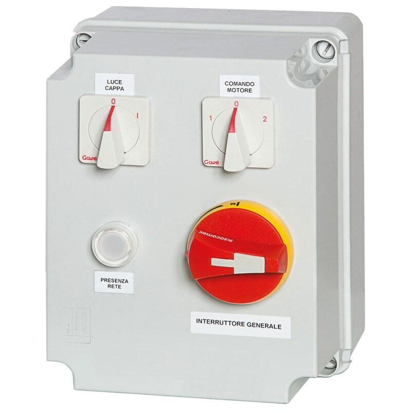 Régulateur de vitesse avec électro à 2 vitesses, 400 V, max 2,20 kW, avec interrupteur l'éclairage 245x170x200 mm - VIRTUS - 0615402928724_0