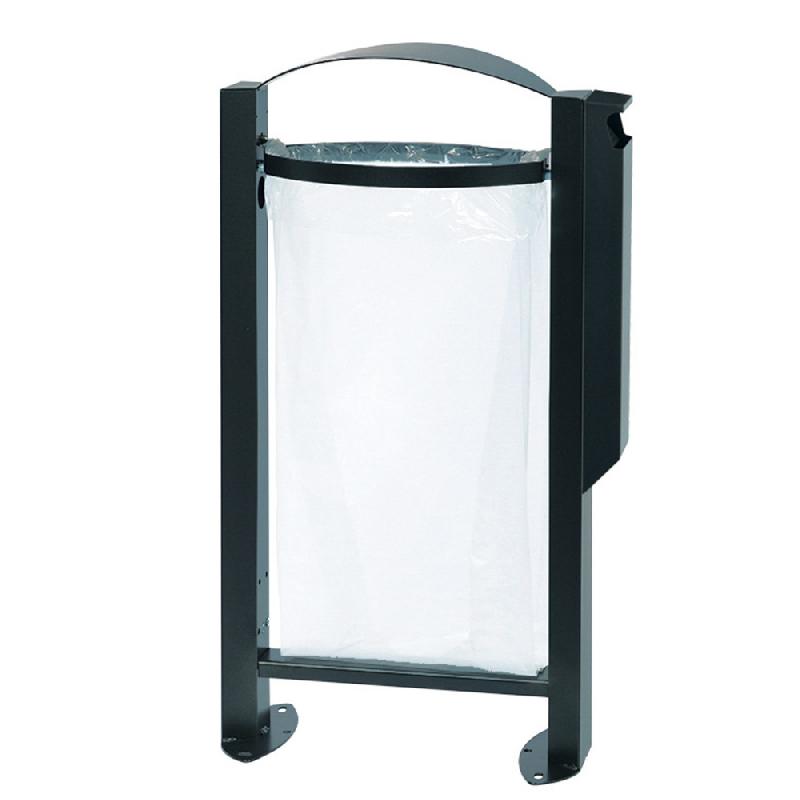 ROSSIGNOL Corbeille vigipirate sur pied arkea - 60 L - avec cendrier 3l - anthracite mat_0