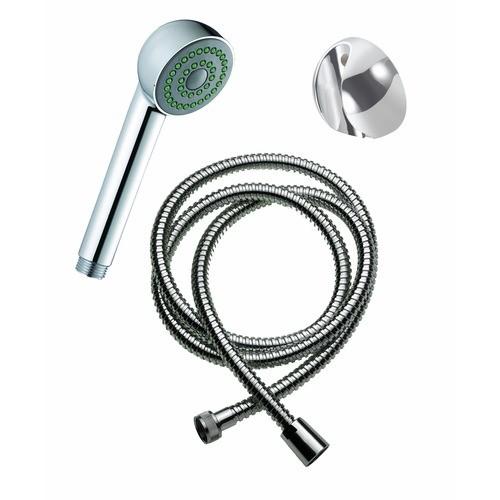 SET DE DOUCHE - DOUCHETTE, FLEXIBLE ET SUPPORT CHROMÉS SIMILAIRE