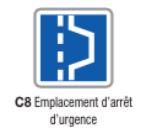 Panneau de signalisation d'indication  type c8_0