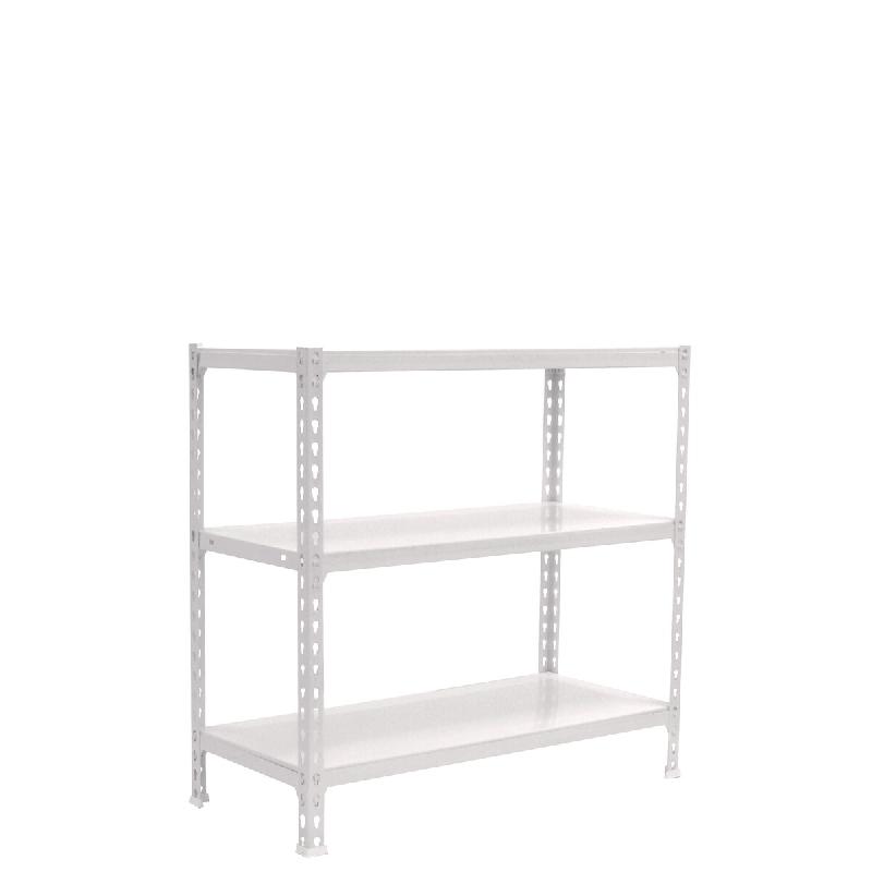 SimonRack Rayonnage métallique, 1000x800x500 mm, 3 niveaux, tablette métallique, 180 kg au point de flexion, Blanc - Simonclick - métal 8425437085260_0