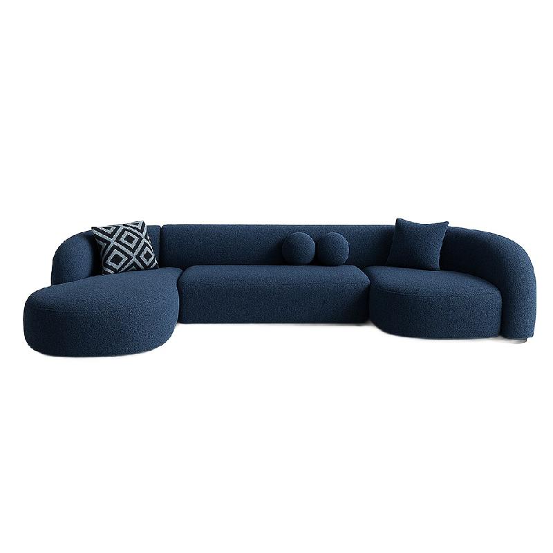 STELLAMEUBLES Canapé SERENITY angle gauche Bleu Encre - 3667335250660_0