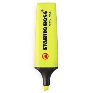 SURLIGNEUR JAUNE POINTE BISEAUTÉE STABILO BOSS