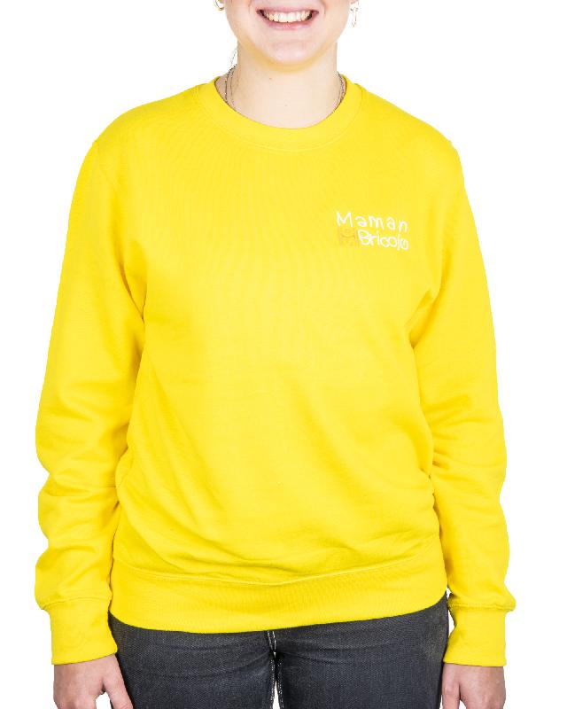 SWEAT COL ROND MAMAN SOBRICOLO JAUNE TL - SWJH030SYL