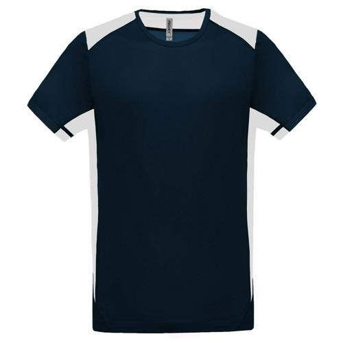 T-SHIRT BICOLORE UNITY PES MARINE/BLANC TECH