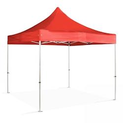 Oviala Business Tente pliante en Aluminium 3x3m rouge - Oviala - rouge aluminium 102639_0