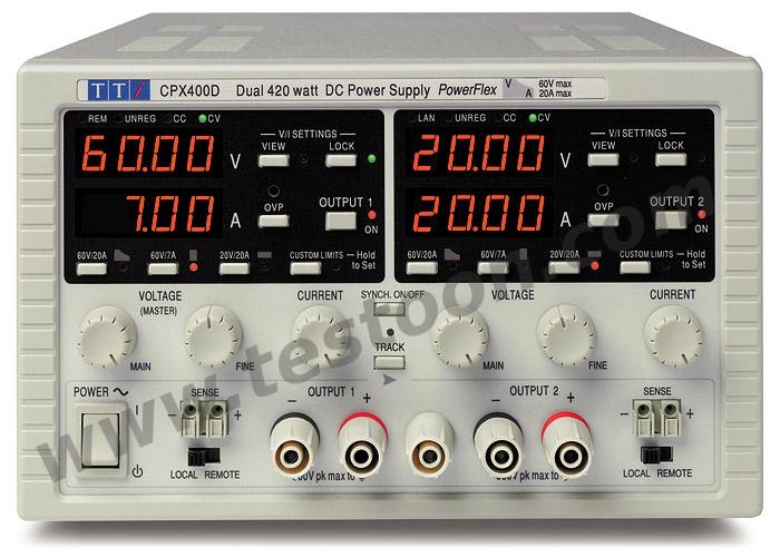 ALIMENTATION DC DOUBLE AVEC RÉGULATION POWERFLEX, 840W, 2X 60V/20A - TTICPX400D