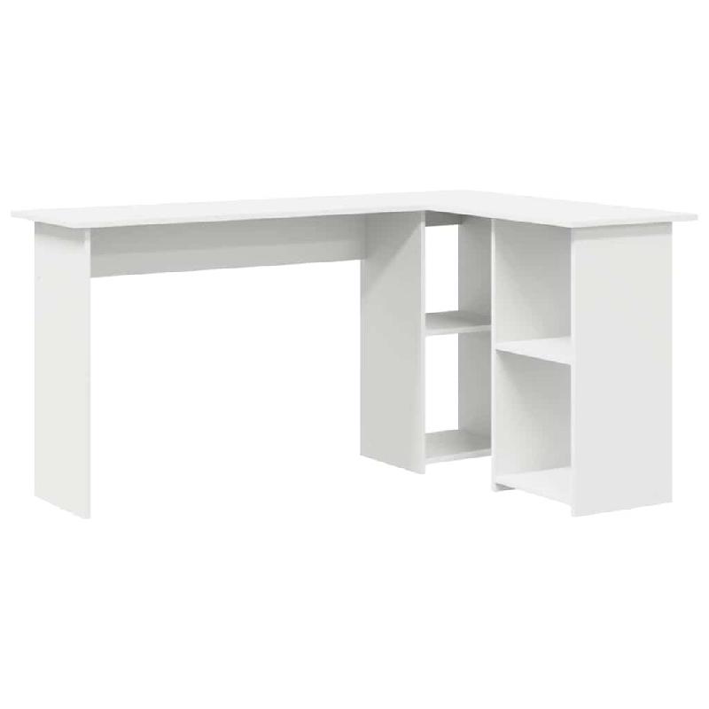 VidaXL Bureau avec étagère Blanc 142 x 102 x 73 cm Bois d'ingénierie Modèle Vega Executive Bois - 869290_0