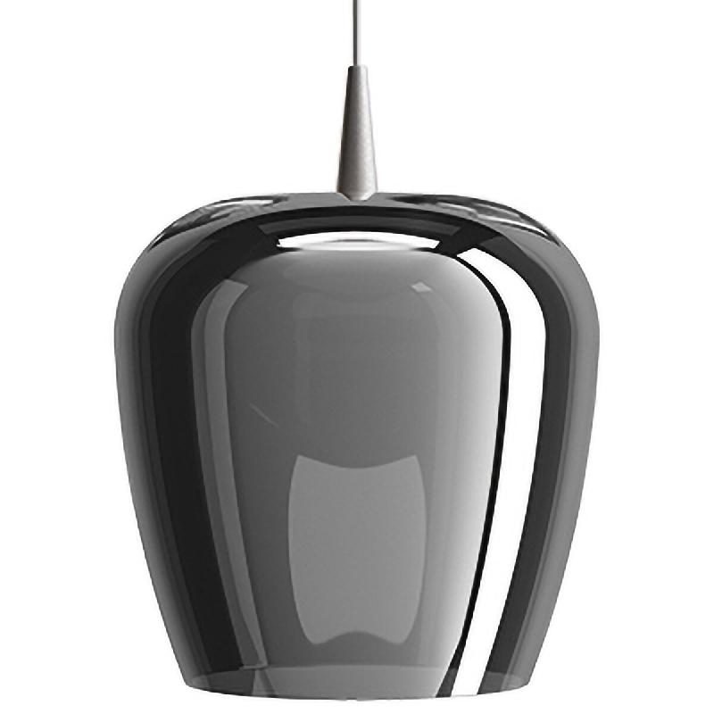 Zafferano Suspension Bilia 230V LED 8W en verre borosilicaté soufflé à la bouche, finition Aluminium-Argent, diamètre 27 cm, hauteur 333 cm - gris_0