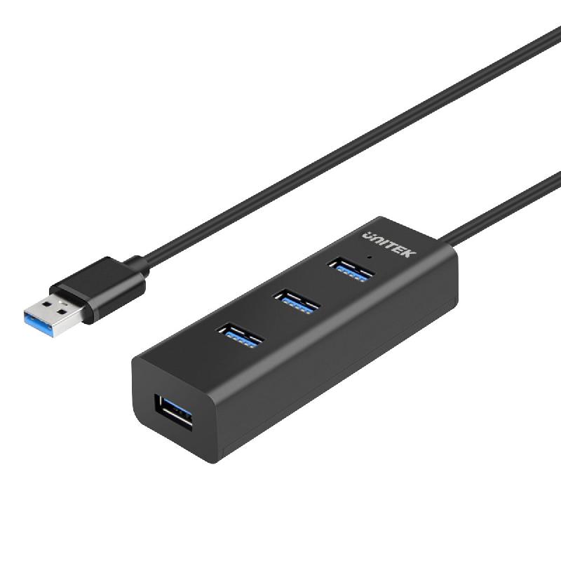 UNITEK Y-3089 - Hub USB 3.2 Gen 1 (3.1 Gen 1) Type-A avec 4 ports - Taux de transfert 5000 Mbit/s - Noir_0