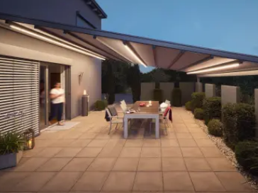 Auvent abri de terrasse avec toile résistante aux intempéries Perea P70_0