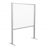 Cloison Écran de protection Plexiglass/Alu - H 110 x L 100 cm - Structure robuste en aluminium anodisé - Réf. 490745_0