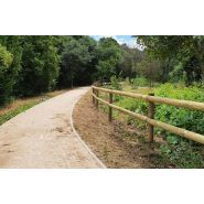 Clôture bois standard pour chevaux - horse stop - 2 demi-lices, 1m30 - ref. B12200-2_0