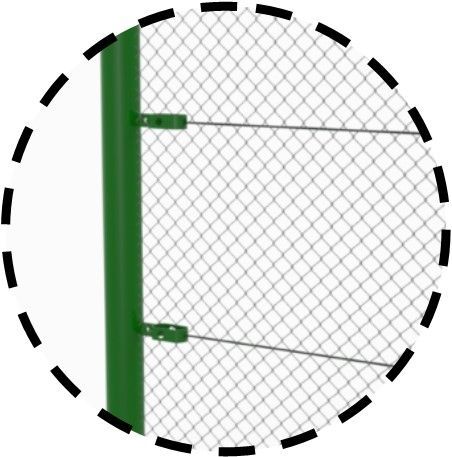 Clôtures sportives - poteaux tri-directionnels en acier galvanisé plastifié - épaisseur entre 2 et 3mm_0