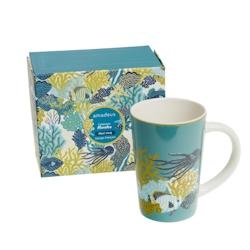Coffret maxi mug Manatea 33 cl -  Bleu turquoise Rond Porcelaine Fine (Bone Chin Amadeus 12.3x6.299 cm - 3520071954189_0
